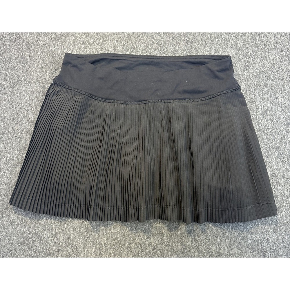 Lululemon Pleat To Street Skirt III Skort Shorts Black Size 4 Tennis Pickleball - Picture 2 of 16